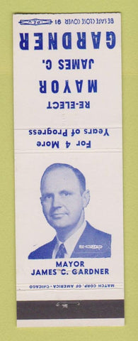 Matchbook Cover - Mayor James Gardner Election