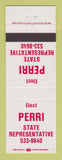 Matchbook Cover - Perri State Representative Election