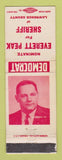 Matchbook Cover - Everett Peak for Sheriff Election Lawrence County PA? WEAR