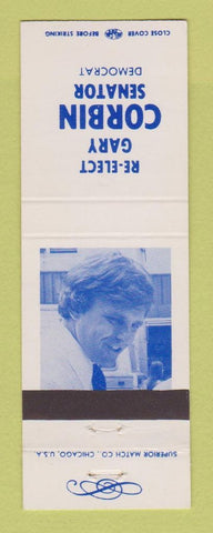 Matchbook Cover - Gary Corbin Senator Election