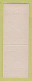 Matchbook Cover - Ed Alexander Road Supervisor New Castle PA 1955