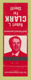 Matchbook Cover - Robert L Clark for Sheriff Election