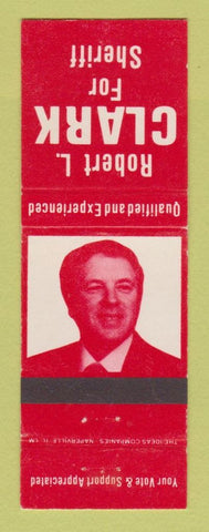 Matchbook Cover - Robert L Clark for Sheriff Election