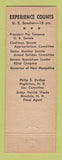 Matchbook Cover - Styles Bridges US Senator Election NH New Hampshire