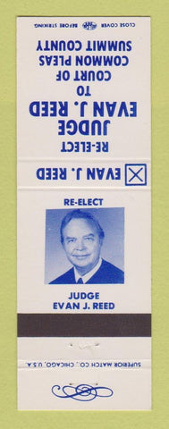 Matchbook Cover - Judge Evan Reed Election Court of Common Pleas