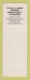 Matchbook Cover - Judge Evan Reed Election Court of Common Pleas