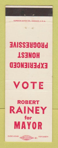 Matchbook Cover - Robert Rainey for Mayor Election