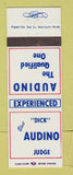 Matchbook Cover - Dick Audino Judge Election