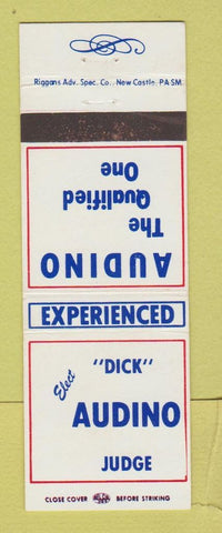 Matchbook Cover - Dick Audino Judge Election