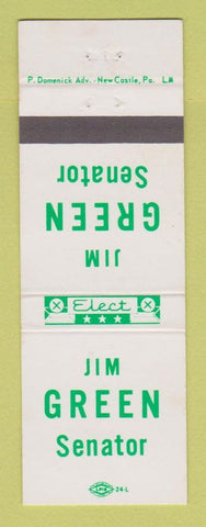 Matchbook Cover - Jim Green Senator Election PA?