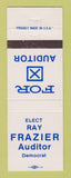 Matchbook Cover - Ray Frazier Auditor Election