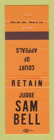 Matchbook Cover - Judge Sam Bell Court of Appeals Election