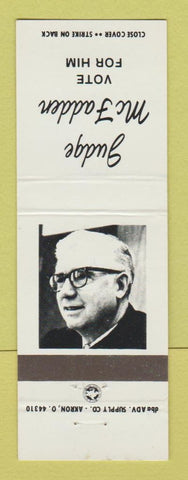 Matchbook Cover - Judge McFadden Election