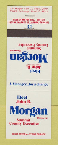 Matchbook Cover - John Morgan Summit County Executive Election Akron OH