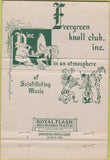 Matchbook Cover - Evergreen Knoll Club Golf Faribault MN WEAR 40 Strike