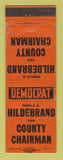 Matchbook Cover - Merle Hildebrand County Chairman Election ORANGE WORN