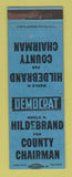 Matchbook Cover - Merle Hildebrand County Chairman Election BLUE