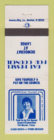 Matchbook Cover - Pat Hessel Council Election
