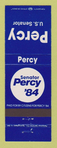 Matchbook Cover - Charles Percy Senate Election IL Illinois 1984