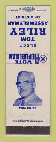 Matchbook Cover - Tom Riley Assemblyman Election