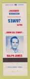 Matchbook Cover - Ralph James Recorder Election