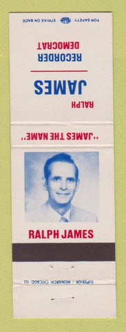 Matchbook Cover - Ralph James Recorder Election