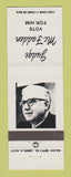 Matchbook Cover - Judge McFadden Election