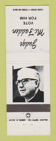 Matchbook Cover - Judge McFadden Election