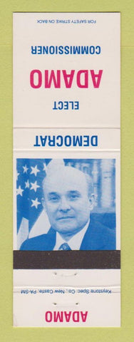 Matchbook Cover - Adamo Commissioner Election New Castle? PA