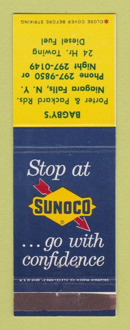 Matchbook Cover - Sunoco oil gas Bagby's Niagara Falls NY
