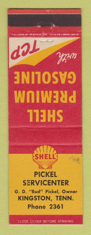 Matchbook Cover - Shell oil gas Pickel Kingston TN