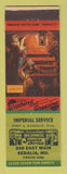 Matchbook Cover - Imperial Service oil gas Sedalia MO