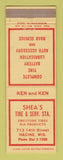 Matchbook Cover - Shea's Tire DX oil gas Firestone Racine WI