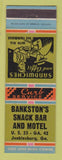 Matchbook Cover - Bankston's Snack Bar Motel Jenkinsburg GA