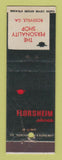 Matchbook Cover - Florsheim Shoes Personality Shop Rossville GA WORN