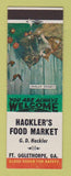 Matchbook Cover - Hackler's Food Market Grocery Fort Oglethorpe GA