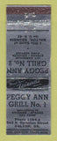 Matchbook Cover - Peggy Ann Grill Dalton GA WEAR