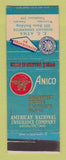 Matchbook Cover - Anico Insurance EE Atha Waycross GA