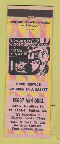 Matchbook Cover - Peggy Ann Grill Dalton GA