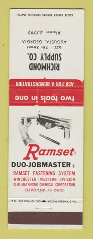 Matchbook Cover - Ramset Duo Jobmaster Richmond Supply Augusta GA