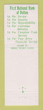 Matchbook Cover - 1st National Bank Dalton GA