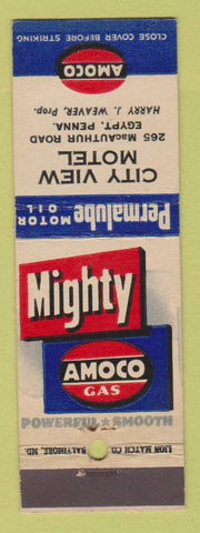 Matchbook Cover - Amoco oil gas City View Motel Egypt PA