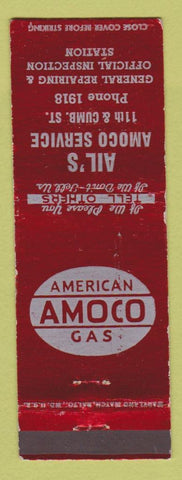 Matchbook Cover - Amoco oil gas Ail's Philadelphia? WEAR