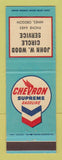 Matchbook Cover - Chevron oil gas John Wood Hines OR