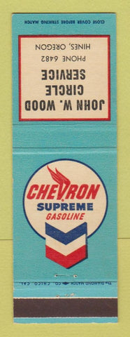 Matchbook Cover - Chevron oil gas John Wood Hines OR