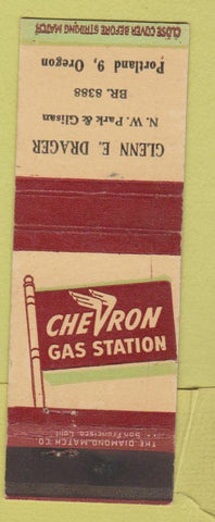 Matchbook Cover - Chevron oil gas Glenn Drager Portland OR