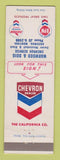 Matchbook Cover - Chevron oil gas Warwood Doig Bozeman MT WEAR
