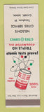 Matchbook Cover - Cities oil gas Nelson's Canby MN
