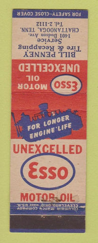 Matchbook Cover - Esso oil gas Bill Penney Chattanooga TN