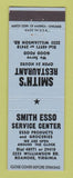 Matchbook Cover - Smith Esso oil gas Roanoke VA restaurant